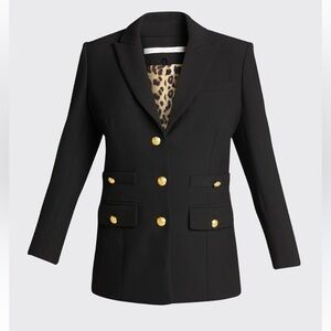 VERONICA BEARD Dickey Jacket TERRE Black womens long double-breasted